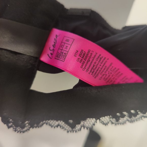 La Senza Black with Gold Studs Longline Bra - 34B - Picture 3 of 4